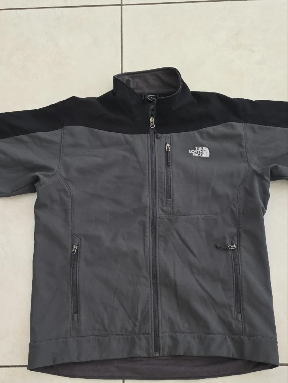 The North Face Black and Gray Performance Softshell Jacket, Used